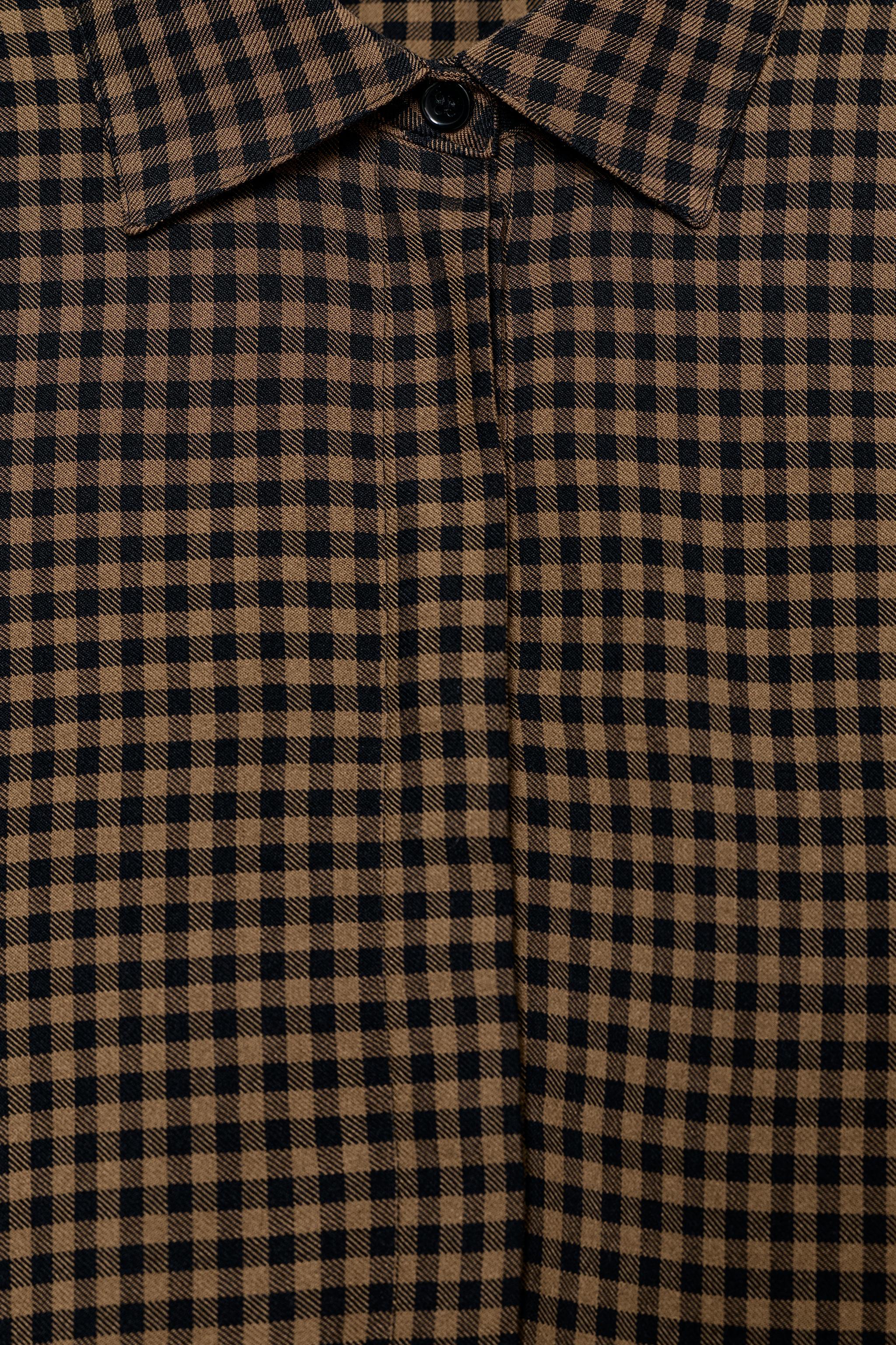 GINGHAM CHECK BLOUSE ZW COLLECTION